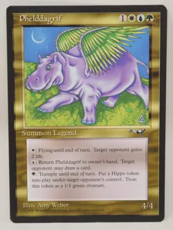 Magic The Gathering MTG Card Phelddagrif Legend Gold Alliances LP - Image 1