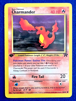 Pokemon TCG Charmander 50/82 1st Edition Team Rocket Near Mint WOTC Vintage Card - Image 1