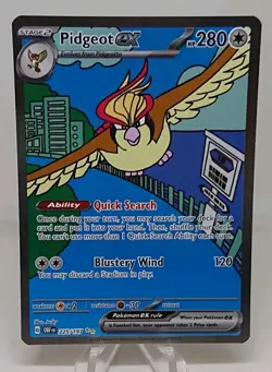 Pidgeot ex 225/197 SV03: Obsidian Flames Special Illustration Rare Pokemon Card - Image 1