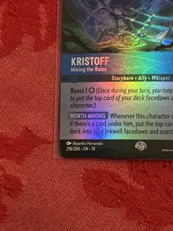 EPIC Lorcana Whispers - Kristoff - Mining the Ruins - 218/204 FOIL EPIC - Image 4