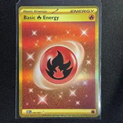 Pokemon TCG Obsidian Flames Fire Energy Hyper Rare Holo Card 230/197 - Image 1