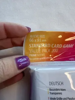 200 Pack Standard Card Game Sleeves Value Pack 66x91 Prime GameGenic NEW - Image 3