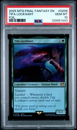 Tifa Lockhart #0206 2025 Magic The Gathering Final Fantasy Foil PSA 10 - Image 1