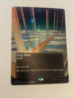 MTG Strip Mine (0175) (Borderless) (Galaxy Foil) Edge of Eternities Magic - Image 1