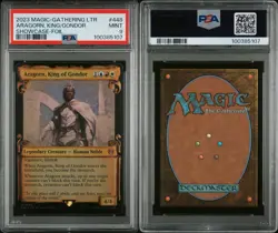 PSA 9 MTG Tales of Middle Earth LTR Aragorn, King of Gondor #448 SHOWCASE Foil - Image 3