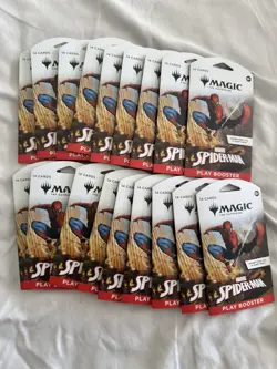 Magic The Gathering Marvel Spider-Man Sleeved Booster Pack Lot of 18 Blister - Image 1
