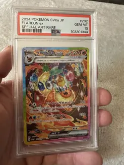 [PSA 10] Flareon Ex 202 Japanese Pokemon Terastal Festival SAR Secret Art Rare - Image 1