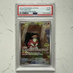 Turtonator 146/182 Pokemon Stellar Crown Illustration Rare PSA 9 - Image 1