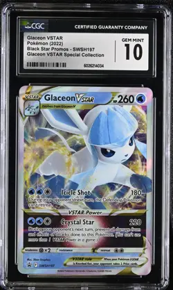 CGC 10 GEM MINT Glaceon VSTAR SVP197 Black Star Promos Eeveelution Holo Pokemon - Image 1