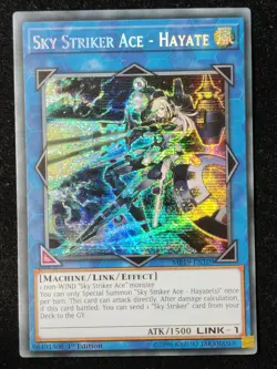YUGIOH SKY STRIKER ACE - HAYATE SECRET RARE 1ST NEAR MINT MP19-EN109 - Image 1