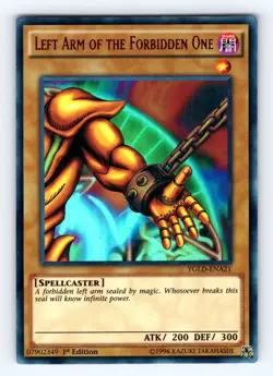 Yugioh Left Arm Of The Forbidden One YGLD-ENA21 1st Edition Ultra Rare - NM ?? - Image 1