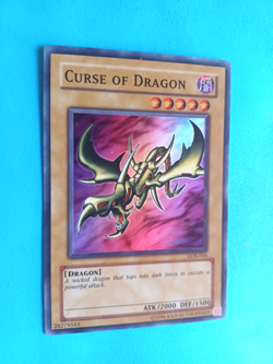 YUGIOH CURSE OF DRAGON #LOB 066 UNLIMITED SUPER RARE HOLO VERY LIGHT PLAY - Image 1