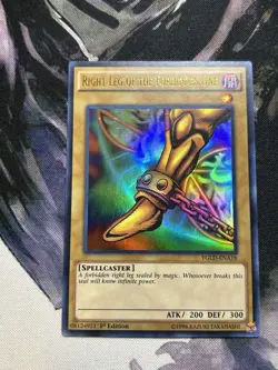 Yugioh Right Leg Of The Forbidden One YGLD-ENA18 Ultra Rare VLP 1st Edition - Image 1