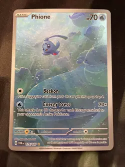 Phione Twilight Masquerade Pokemon Card Illustration Rare 175/167 Water Type - Image 1