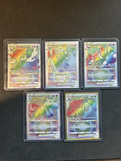 Pokemon SWSH Rainbow Rare VMAX Lot - 5 Cards - Image 1