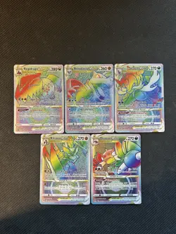 Pokemon SWSH Rainbow Rare VMAX Lot - 5 Cards - Image 2