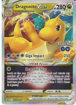 SWSH236 Dragonite VSTAR : Black Star Promo Card : Holo Rare : Pokemon GO Promo - Image 1