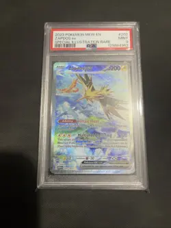 Pokemon Zapdos EX TCG Scarlet & Violet 151 Sir Holo Card 202/165 - PSA 9 - Image 1