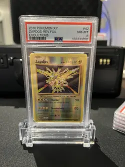 2016 Pokemon Zapdos Rev Holo Rare Card XY: Evolutions 2016 - PSA 8 NM-MT - Image 1