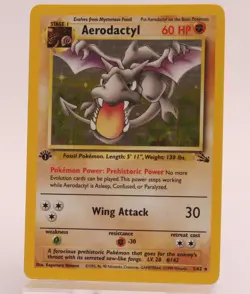 Aerodactyl 1/62 (1999) 1st Edition Fossil Set Holo Rare Pokemon Card - Image 1