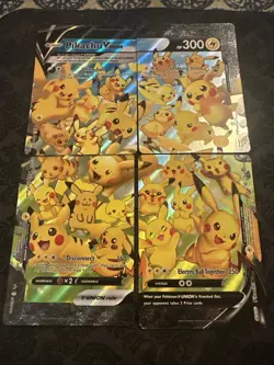 Pikachu V-Union [Set of 4] SWSH: Sword & Shield Promo Cards Holo - Image 1