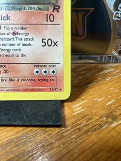 Pokemon 1st Edition Dark Charizard TCG Non-Holo Rare Card 21/82 - Image 4