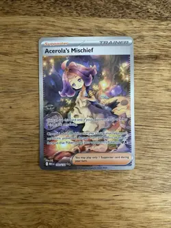 Pokemon Card Acerolas Mischief 183/132 Mega Evolutions Secret Illustration Rare - Image 1