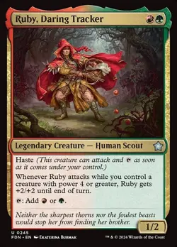 Ruby, Daring Tracker x4 4x Foundations NM MTG - Image 1