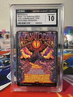 2023 MTG THE LORD OF THE RINGS: - Mount Doom Borderless Poster - CGC 10 Gem Mint - Image 1