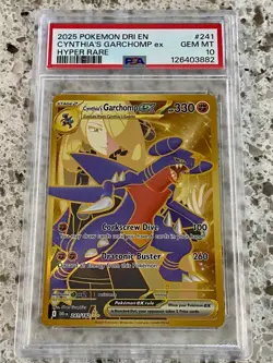 2025 Pokemon DRI EN - Cynthia's Garchomp ex 241/182 - Hyper Rare - PSA 10 - Image 1