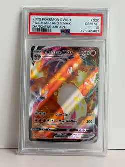2020 POKEMON SWORD & SHIELD DARKNESS ABLAZE #020 FULL ART/CHARIZARD VMAX PSA 10 - Image 1