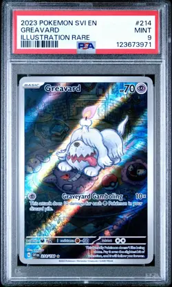 Pokemon TCG Greavard 214/198 Scarlet & Violet Base Set Illustration PSA 9 - Image 1