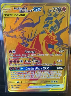 Reshiram & Charizard Gx Sm247 Sun & Moon Promo Pokemon TCG - Image 1