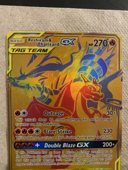 Reshiram & Charizard Gx Sm247 Sun & Moon Promo Pokemon TCG - Image 3