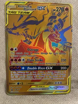 Reshiram & Charizard Gx Sm247 Sun & Moon Promo Pokemon TCG - Image 4