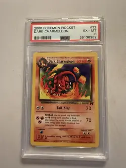 2000 Pokemon Team Rocket Dark Charmeleon #32 PSA 6 - Image 1