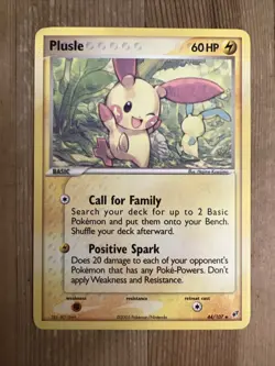 Pokemon TCG Plusle EX Deoxys 44/107 Non Holo Uncommon LP - Image 1