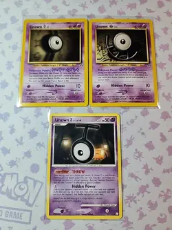 unown lot I 68/75 U 51/75 T 67/123 Pokemon Card TCG - Image 1