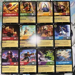 LOT X12 Disney Lorcana Reign Of Jafar - Rare/Super Rare/ Other -TCG Card Lot - Image 1
