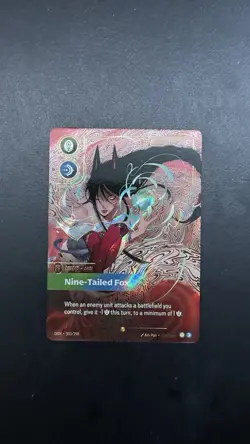 Riftbound Ahri Nine Tailed Fox Legend English card 303/298 Overnumbered Showcase - Image 1