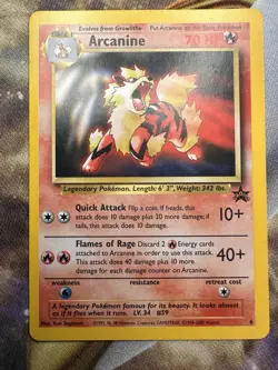 Black Star Promo Arcanine #6 Pokemon Card WOTC Rare 1999 LP+ #2 FREE SHIPPING - Image 1