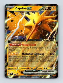 Zapdos ex Promo SV: Scarlet & Violet Promo Cards 049 NM - Image 1