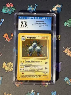 Pokemon Cards Magneton 9/102 Holo Rare Base Set UNLIMITED - CGC 7.5 Near Mint+ - Image 1