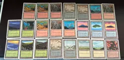 Vintage MTG Lot: 1995 4th/5th Edition 23 Land Cards Mishra’s Factory - Image 1