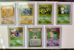 7 Vintage Holo Japanese Pokemon Card Lot LP/MP/HP - Image 1