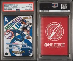 PSA 10 GEM MINT One Piece Los Angeles Dodgers Monkey D. Luffy Promo Card English - Image 3