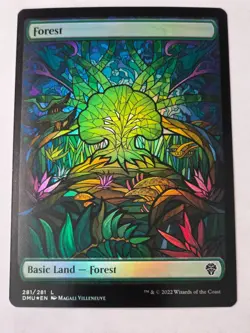 MTG - Foil Forest Stained Glass Full Art - Dominaria United - Image 1