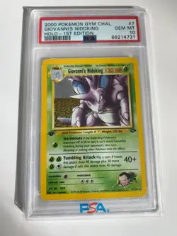 PSA 10 GEM MINT Giovanni's Nidoking Gym Challenge 1st Edition Holo 2000 Pokemon - Image 1