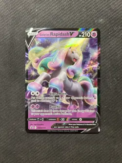 Pokemon TCG Galarian Rapidash V SWSH 111! NM Condition! See Description! - Image 1