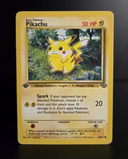 Pokemon TCG - PIKACHU - 1ST EDITION - 60/64 - JUNGLE (1999) - WOTC - MP/LP - Image 1